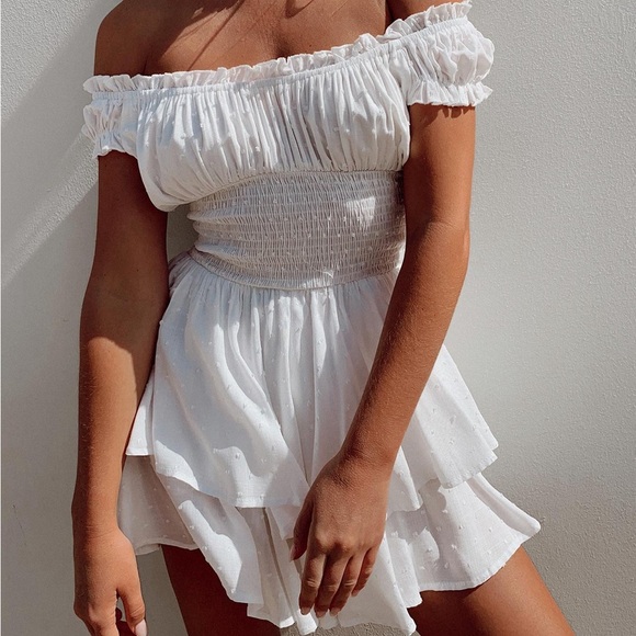 Princess Polly Pants - PRINCESS POLLY The Love Galore Romper White